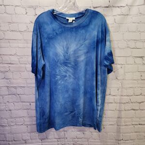 Capella T-shirt Mens Medium Blue Tie-dye Groovy 70s Hippie Psychedelic Retro